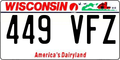 WI license plate 449VFZ