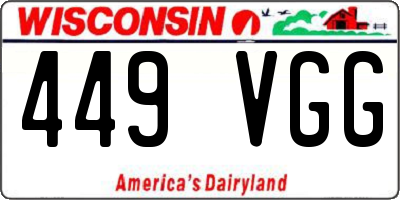 WI license plate 449VGG