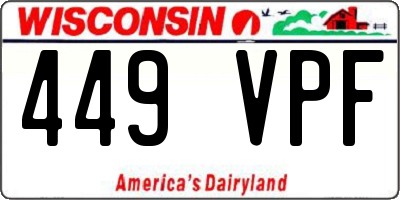 WI license plate 449VPF