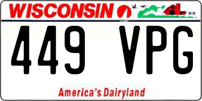WI license plate 449VPG