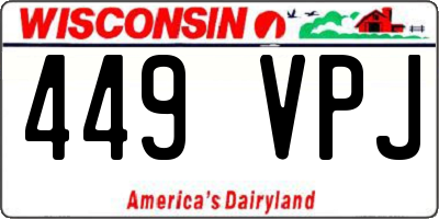 WI license plate 449VPJ