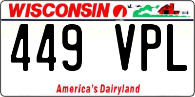 WI license plate 449VPL