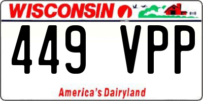 WI license plate 449VPP