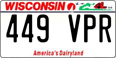 WI license plate 449VPR