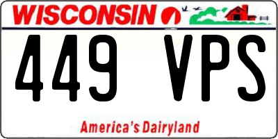 WI license plate 449VPS