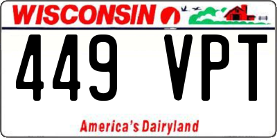 WI license plate 449VPT