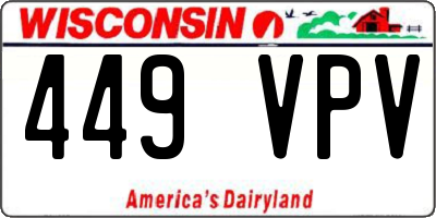 WI license plate 449VPV