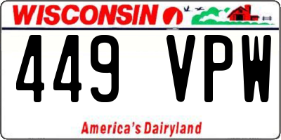 WI license plate 449VPW