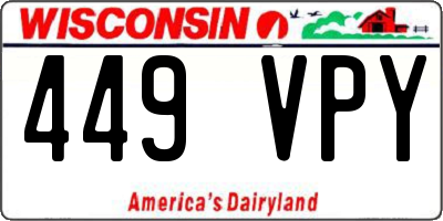 WI license plate 449VPY
