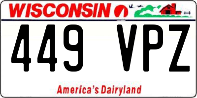 WI license plate 449VPZ