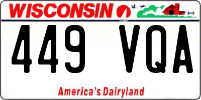 WI license plate 449VQA