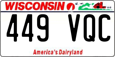 WI license plate 449VQC