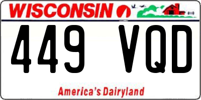 WI license plate 449VQD