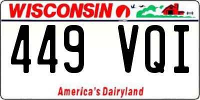 WI license plate 449VQI