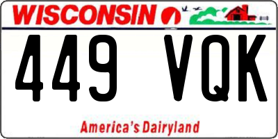WI license plate 449VQK