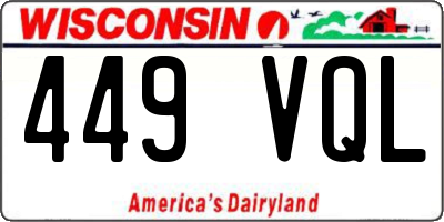 WI license plate 449VQL