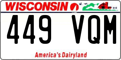 WI license plate 449VQM