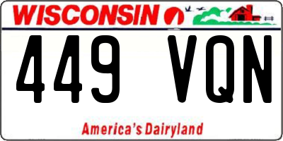 WI license plate 449VQN
