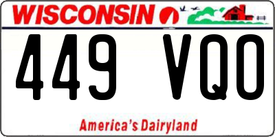 WI license plate 449VQO