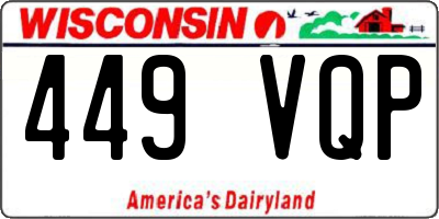 WI license plate 449VQP