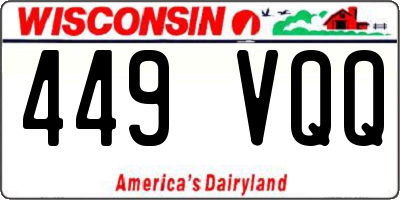 WI license plate 449VQQ