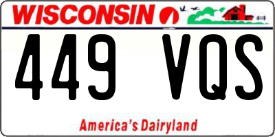 WI license plate 449VQS