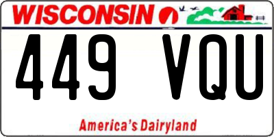 WI license plate 449VQU