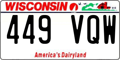 WI license plate 449VQW
