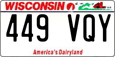 WI license plate 449VQY