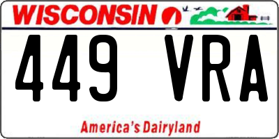 WI license plate 449VRA