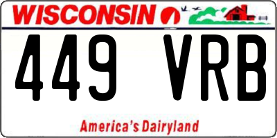 WI license plate 449VRB