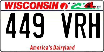 WI license plate 449VRH