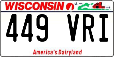 WI license plate 449VRI