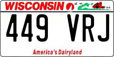 WI license plate 449VRJ