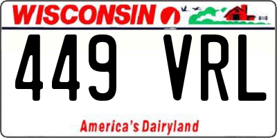 WI license plate 449VRL