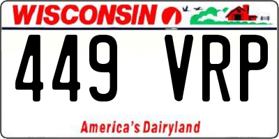 WI license plate 449VRP