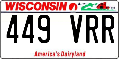 WI license plate 449VRR