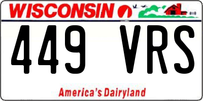 WI license plate 449VRS