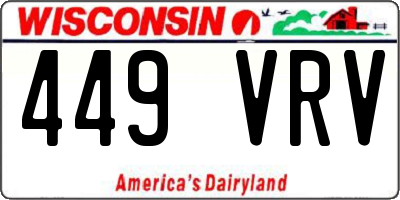 WI license plate 449VRV
