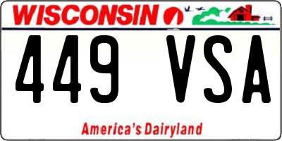 WI license plate 449VSA