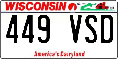 WI license plate 449VSD