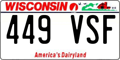 WI license plate 449VSF