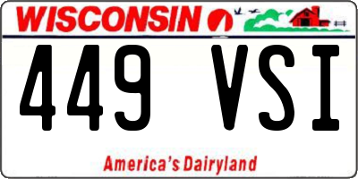 WI license plate 449VSI