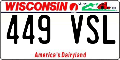 WI license plate 449VSL