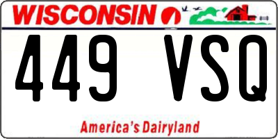 WI license plate 449VSQ