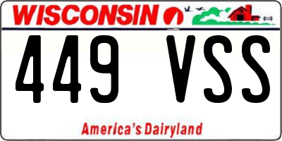 WI license plate 449VSS
