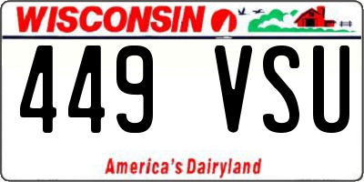 WI license plate 449VSU