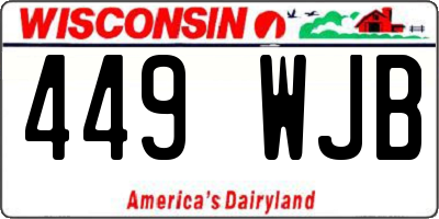WI license plate 449WJB