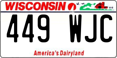 WI license plate 449WJC