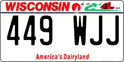 WI license plate 449WJJ